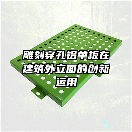 雕刻穿孔铝单板在建筑外立面的创新运用