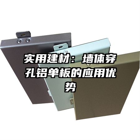 实用建材：墙体穿孔铝单板的应用优势